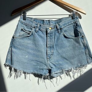 Vintage Bleached Denim Wrangler Shorts